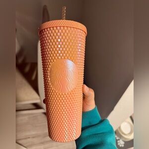 Starbucks Coral Jewled Studded Tumbler
